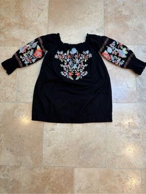 Free People women’s Fleur Du Jour Black floral Mini Dress